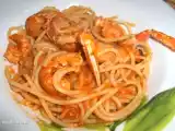 Ricetta Spaghetti con scampi alla busara