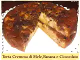 Ricetta Torta cremosa di mele, banana e cioccolato
