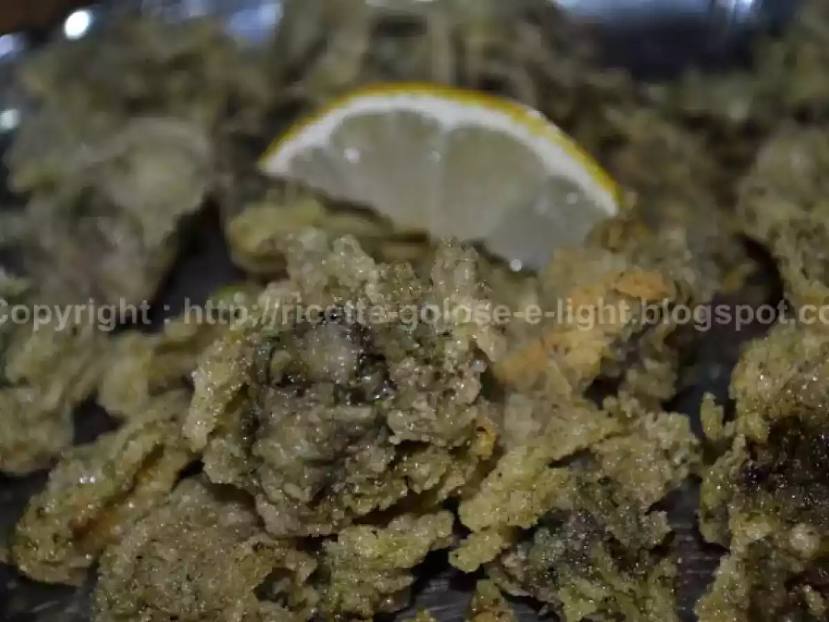 Ricetta Orziadas - anemoni di mare insemolati e fritti