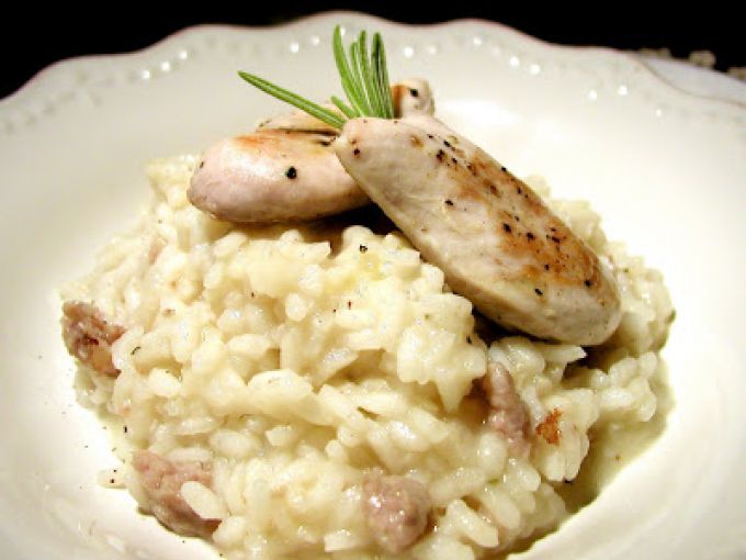 Risotto con quaglie al profumo di tartufo bianco