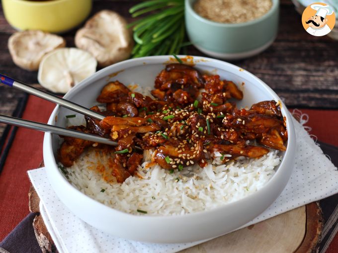 Funghi shiitake con salsa gochujang, la ricetta coreana facile e gustosa!