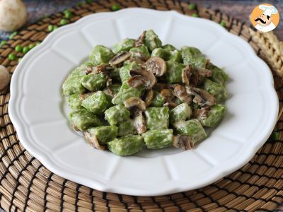 Ricetta Gnocchi di piselli con salsa ai funghi