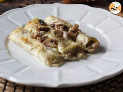 Ricetta Cannelloni funghi e salsiccia