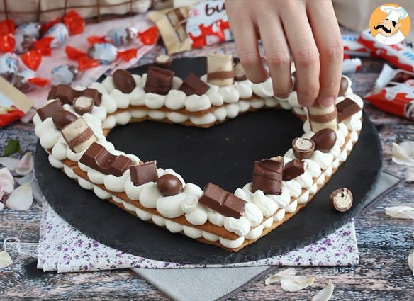 Heart cake kinder - Ricetta Petitchef