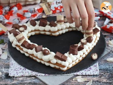 Heart cake kinder - Ricetta Petitchef