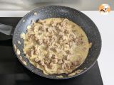 Tappa 6 - Pasta cremosa con funghi e salsiccia