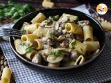 Tappa 9 - Pasta cremosa con funghi e salsiccia