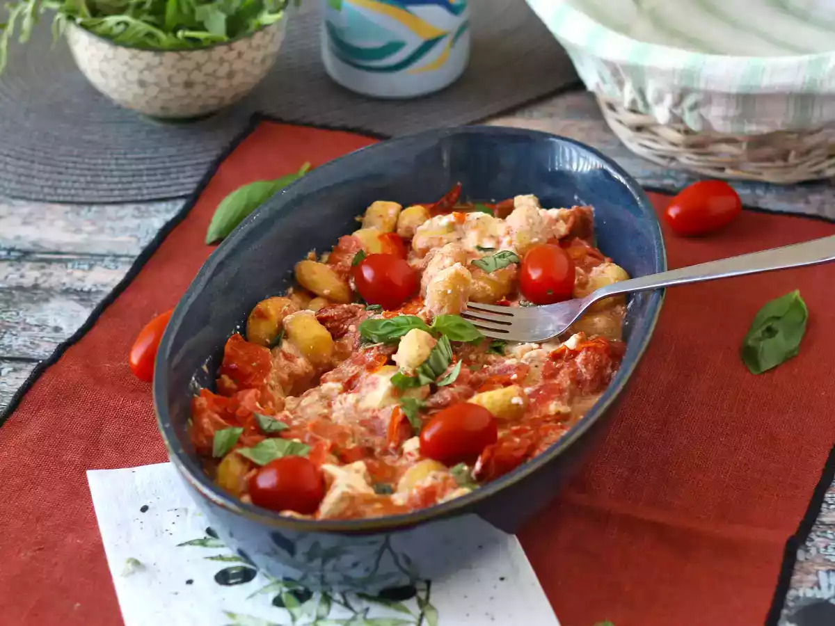 Baked feta gnocchi in friggitrice ad aria, un piatto super veloce per pranzo o per cena! - foto 4