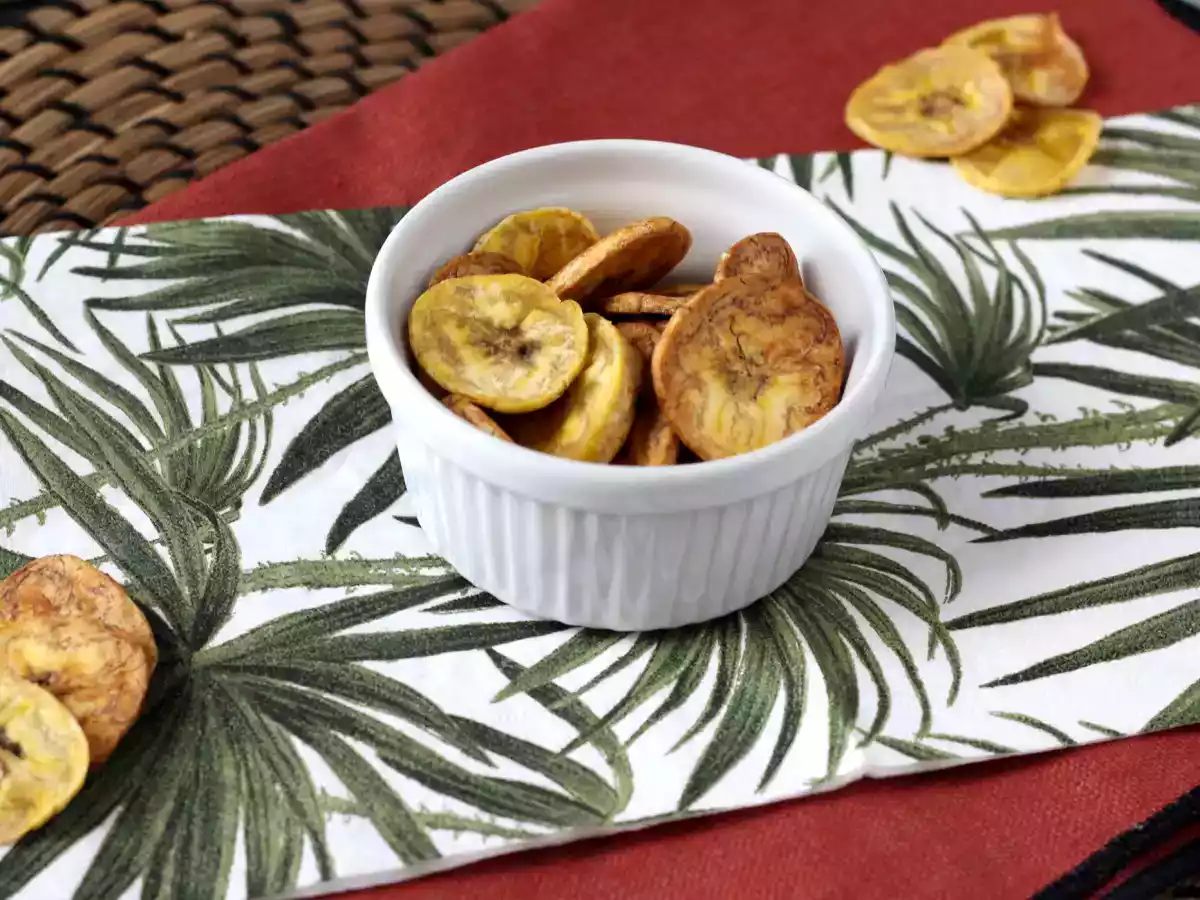 Banane fritte in friggitrice ad aria
