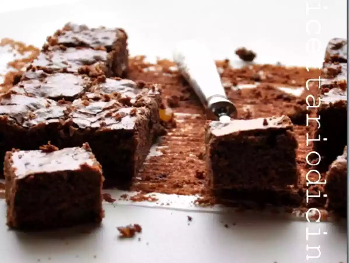 Brownies allo zenzero e panna acida