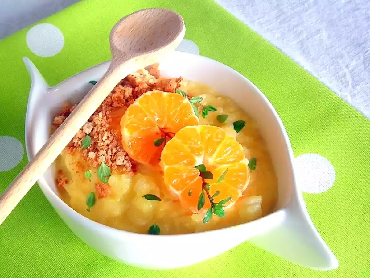 Budino di Riso Con Monete di Mandarino e Sbriciole di Amaretti in Pentola a Pressione