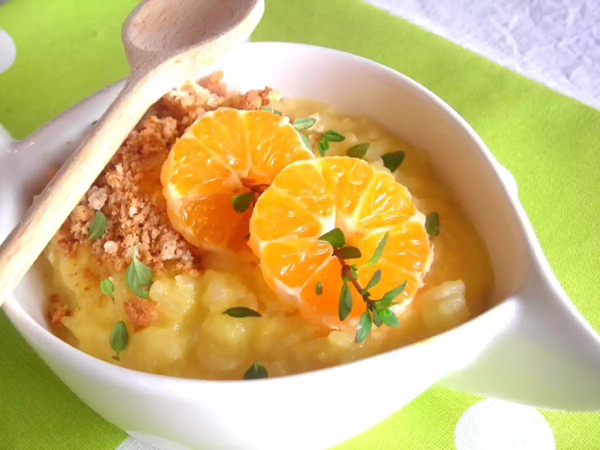 Budino di Riso Con Monete di Mandarino e Sbriciole di Amaretti in Pentola a Pressione - foto 3
