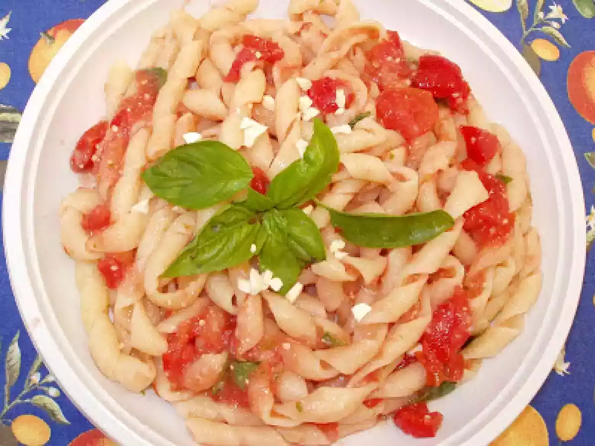 Busiate con il pesto alla trapanese