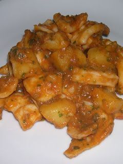 Calamari in umido con patate, Ricetta Petitchef