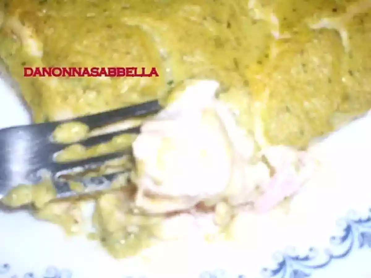 CANNELLONI CON RICOTTA E PROSCIUTTO IN VELLUTATA DI ZUCCHINE - foto 3
