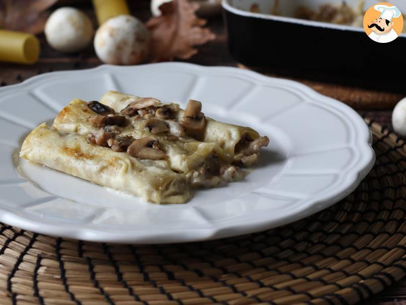 Cannelloni funghi e salsiccia