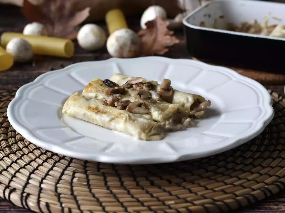 Cannelloni funghi e salsiccia: un primo piatto ricco e gustoso - foto 5
