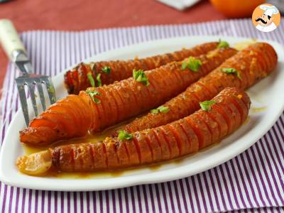 Carote glassate al forno con miele e clementine