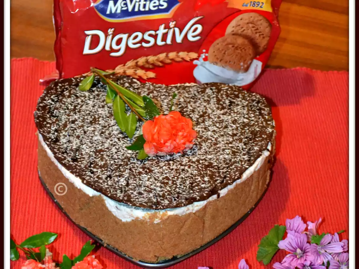 Cheesecake Bounty con cuore di cioccolato fondente - foto 7