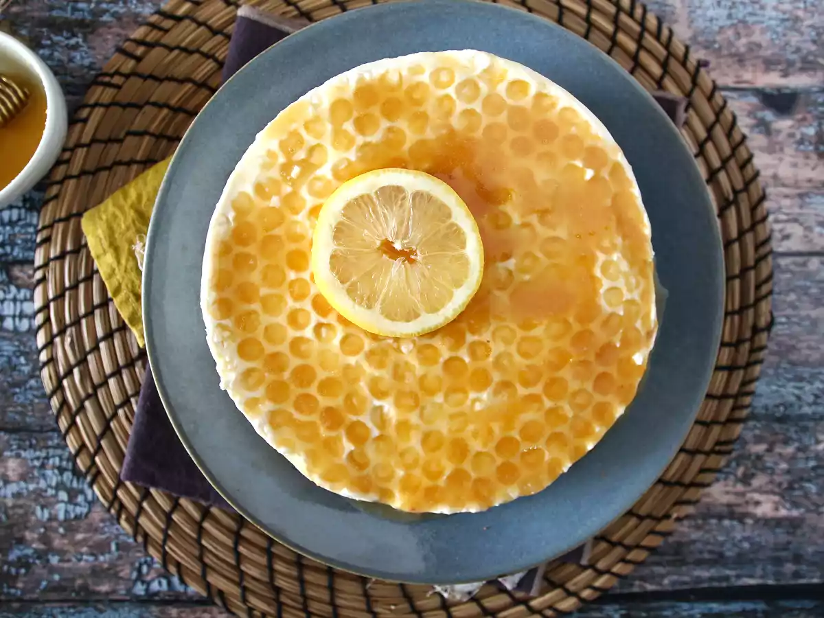 Cheesecake limone e miele senza cottura - foto 3