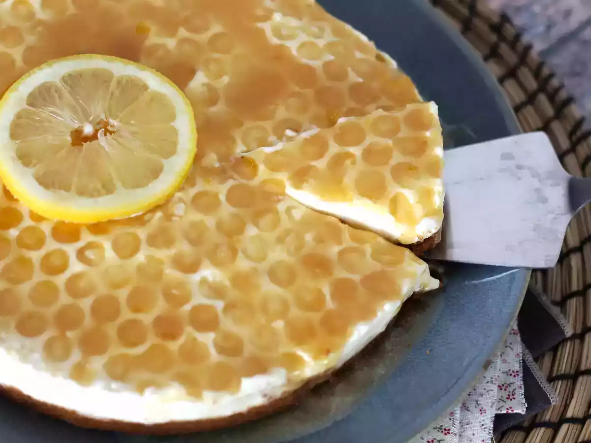 Cheesecake limone e miele senza cottura - foto 5