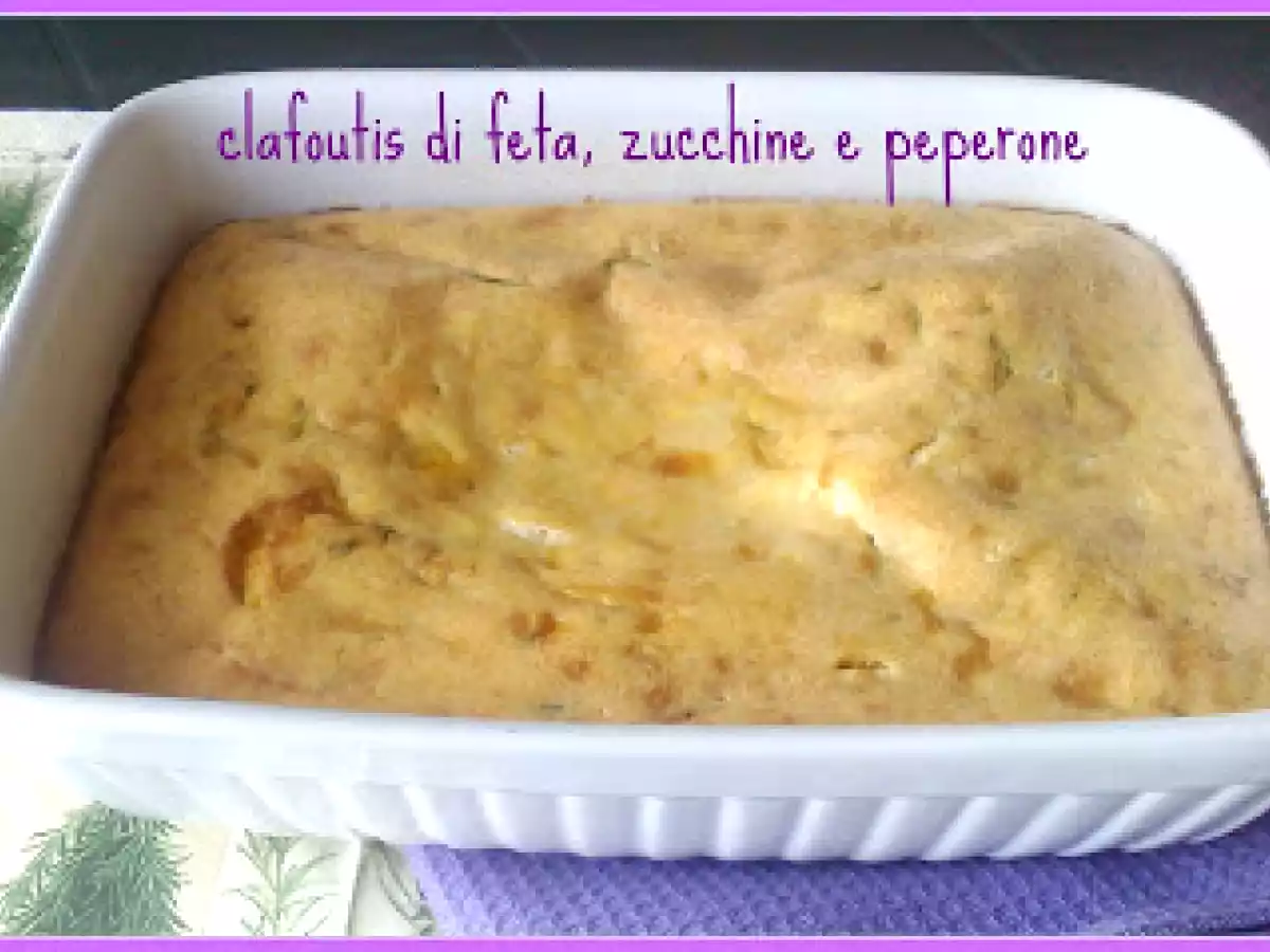 Clafoutis di feta, zucchine e peperoni - foto 4