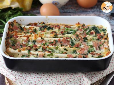 Cosa fare con le tortillas? Un ottimo gratin di Prosciutto, spinaci e mozzarella - foto 7