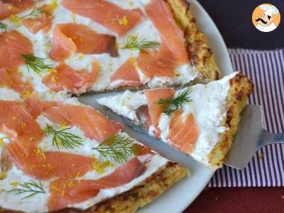 Crostata al salmone affumicato, yogurt greco e limone con base di patate - foto 3