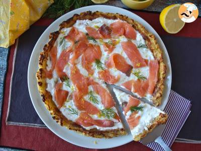 Crostata al salmone affumicato, yogurt greco e limone con base di patate - foto 7