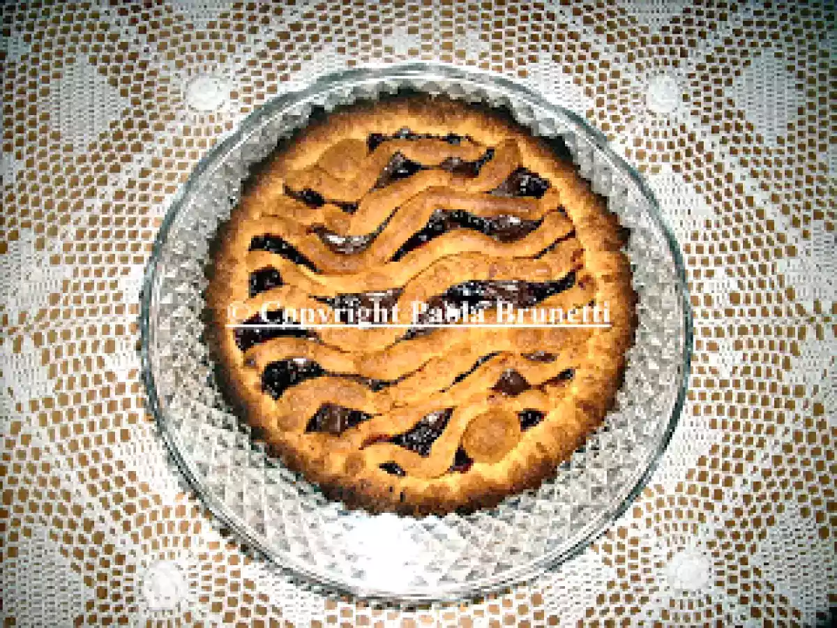 Crostata con amarene e cioccolato fondente