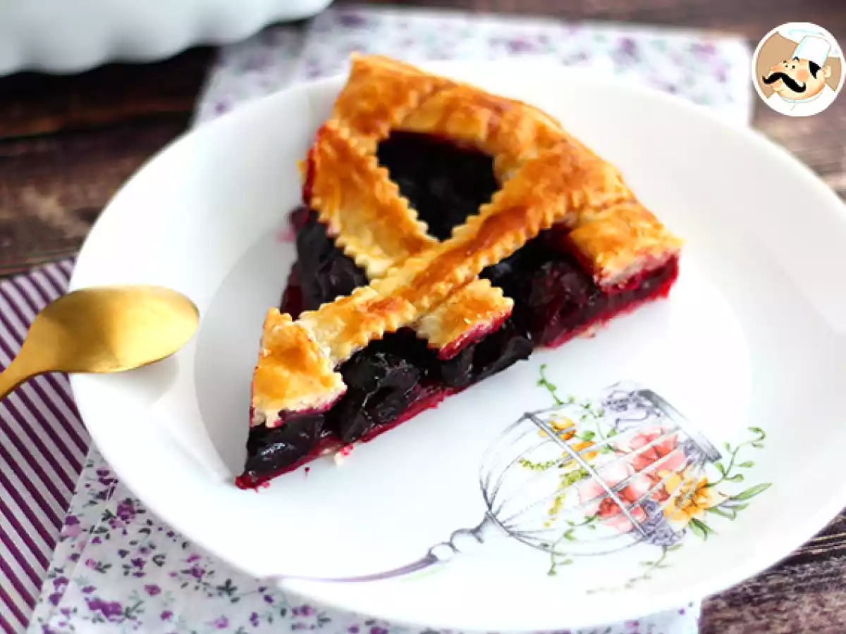 Crostata di ciliegie con pasta sfoglia - foto 3