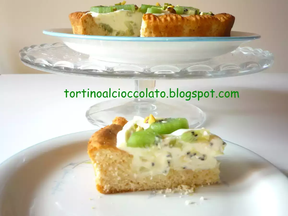 Crostata di ricotta con kiwi e crema al cioccolato bianco - foto 2