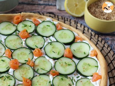 Crostata salata con ricotta, cetrioli e salmone affumicato - foto 5