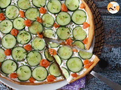 Crostata salata con ricotta, cetrioli e salmone affumicato - foto 6