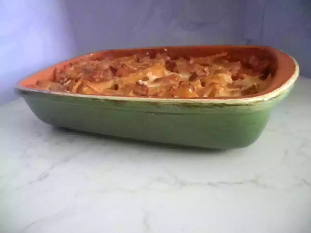 Doppia pasta al forno con fagiolini serpentini in terracotta - foto 6
