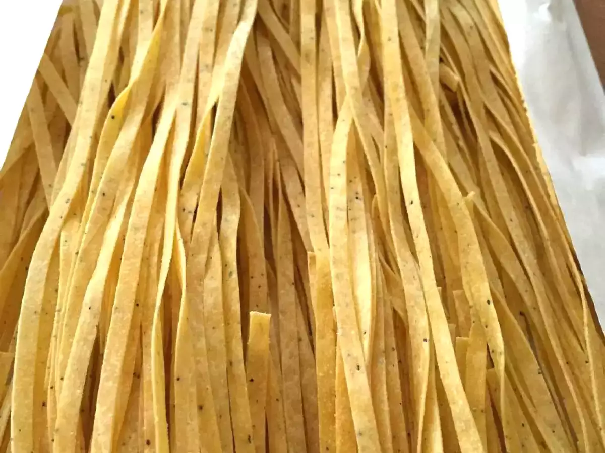 Fettuccine al tartufo con funghi e pancetta - foto 5