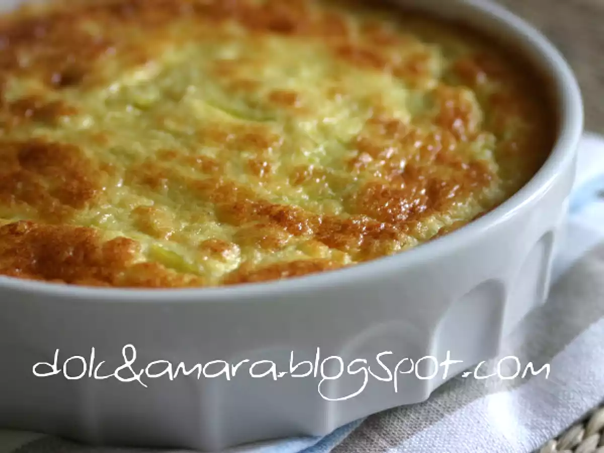 Frittata al forno morbida con ricotta e porri