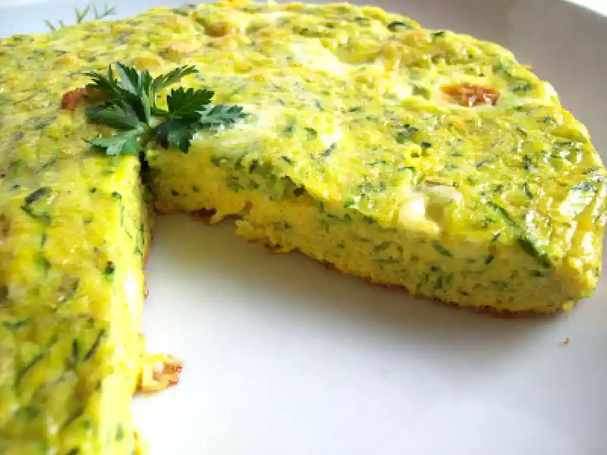 Frittata con erbette e zucchine
