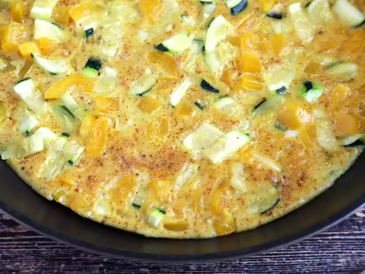 Frittata con peperoni e zucchine - foto 3