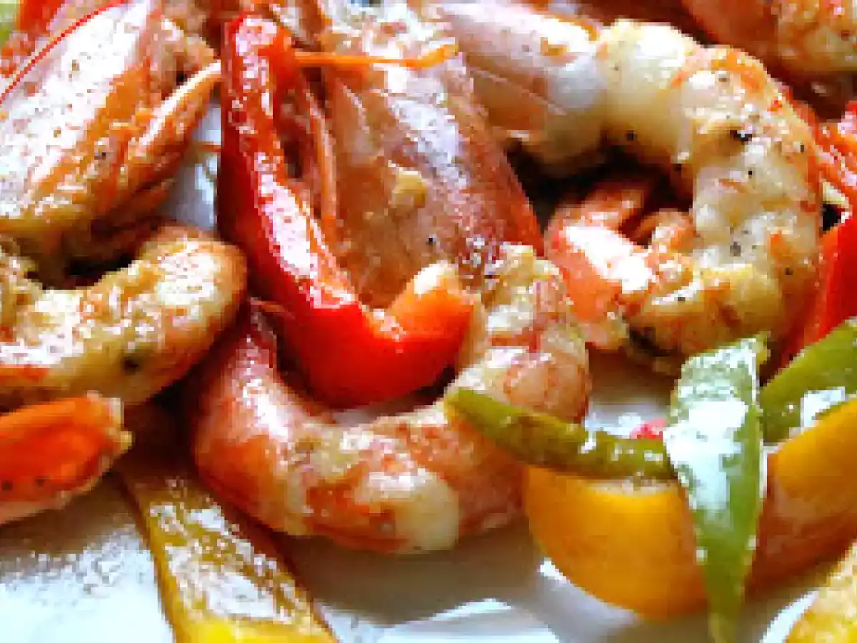 Gamberi e peperoni saltati - foto 2