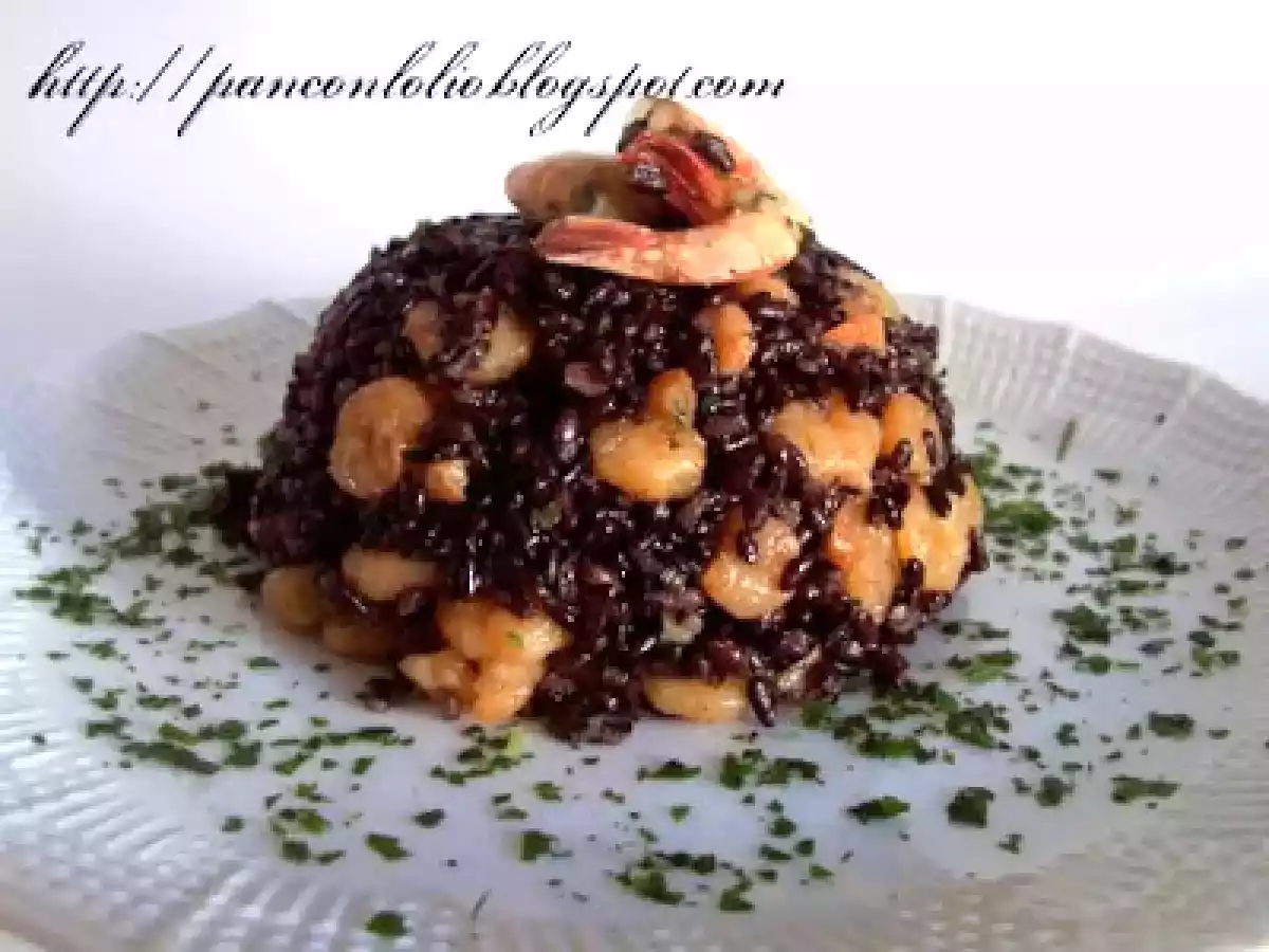 Insalata di riso venere con gamberetti e zenzero - foto 3