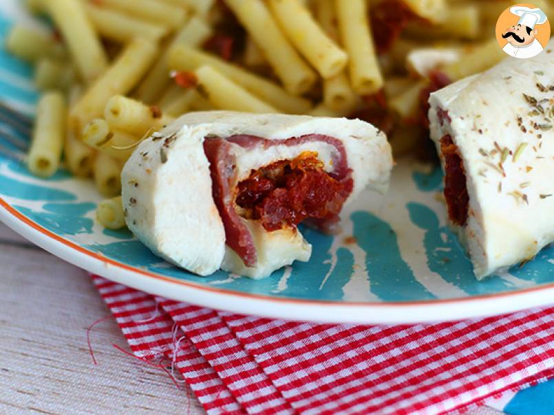 Involtini di pollo pomodori secchi e mozzarella - foto 4