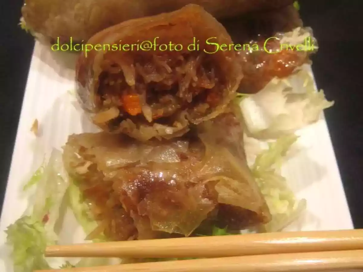 INVOLTINI PRIMAVERA CON VERMICELLI DI SOIA, VERDURE E GAMBERI di Dolcipensieri - foto 3