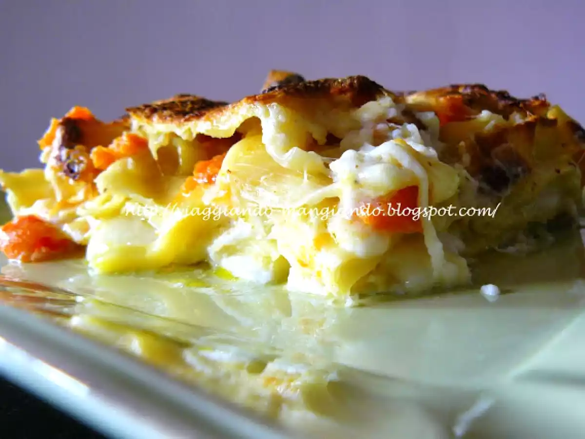 Lasagne porri e zucca