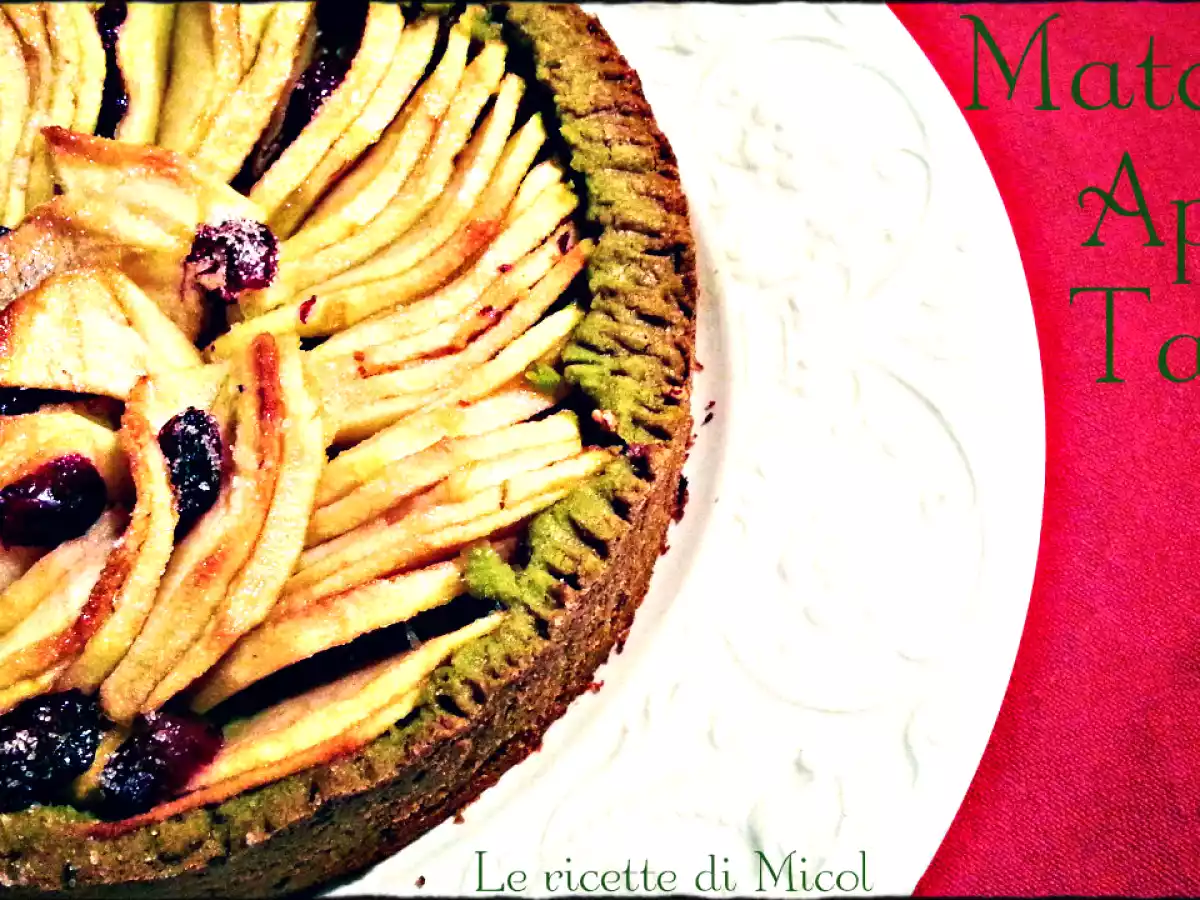 Matcha apple tart