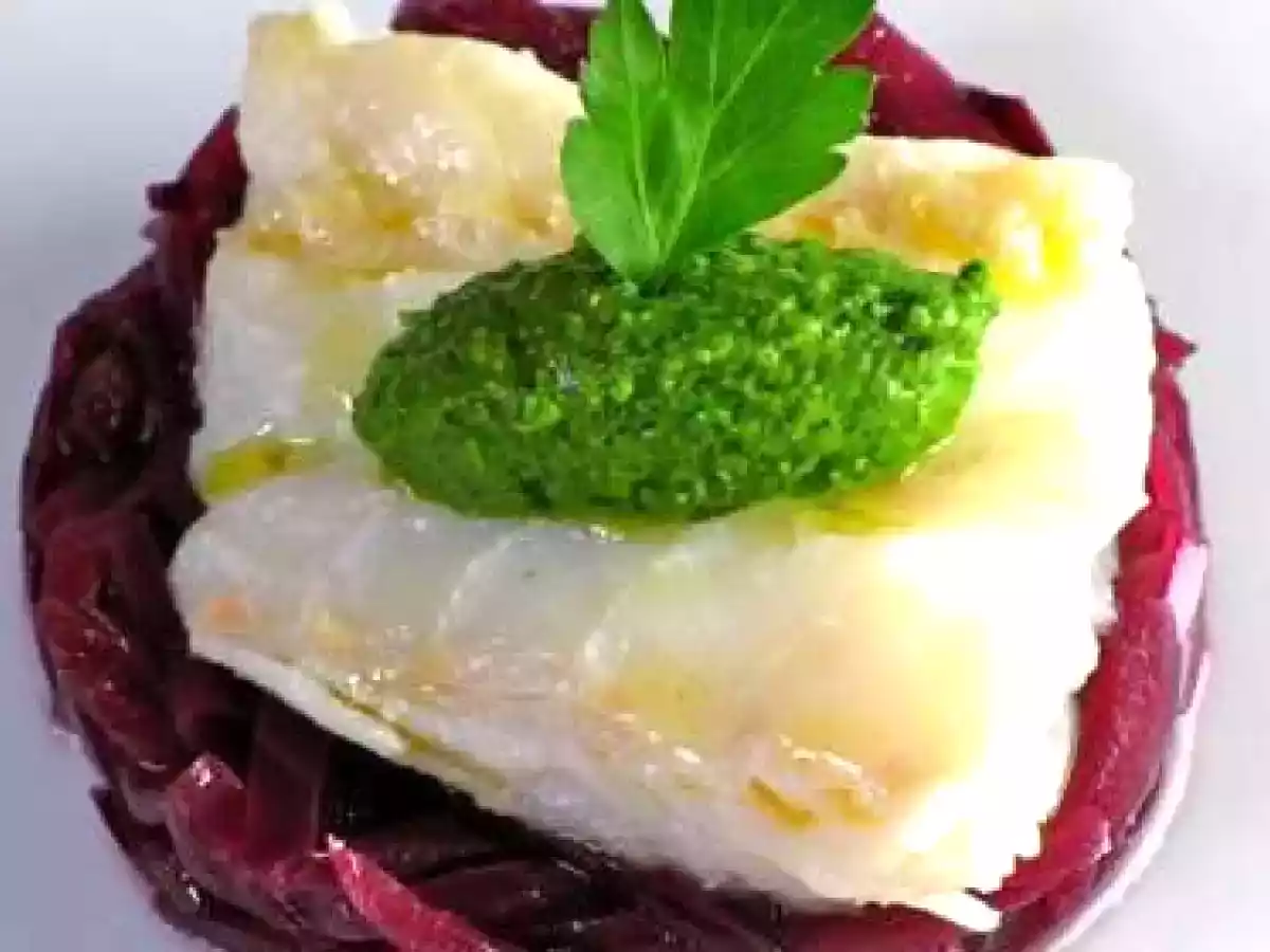 Merluzzo al vapore con confettura di cipolle rosse di tropea - foto 2