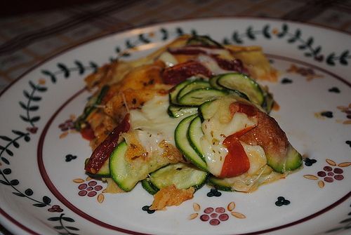 Millefoglie di pane carasau con zucchine, scamorza e ...