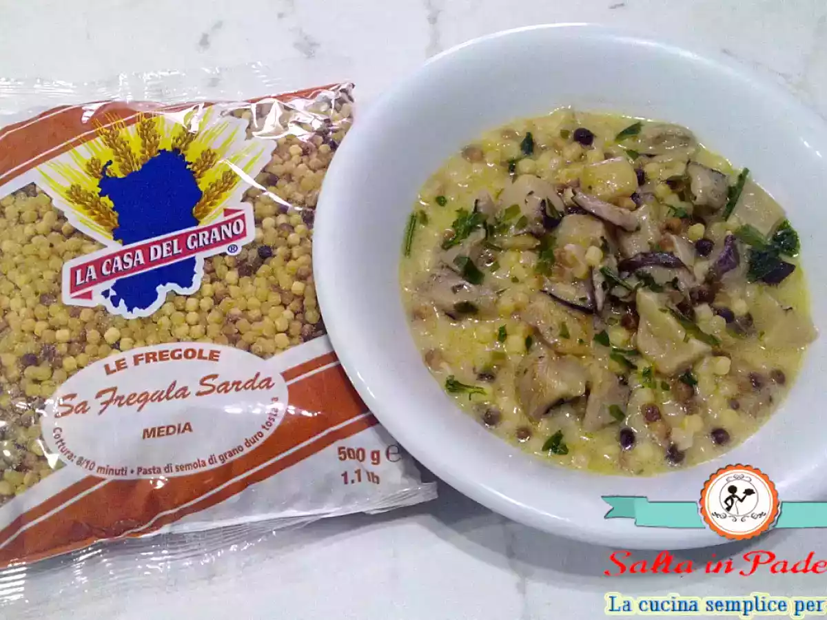 Minestra di Fregola con funghi Cardoncelli - foto 2