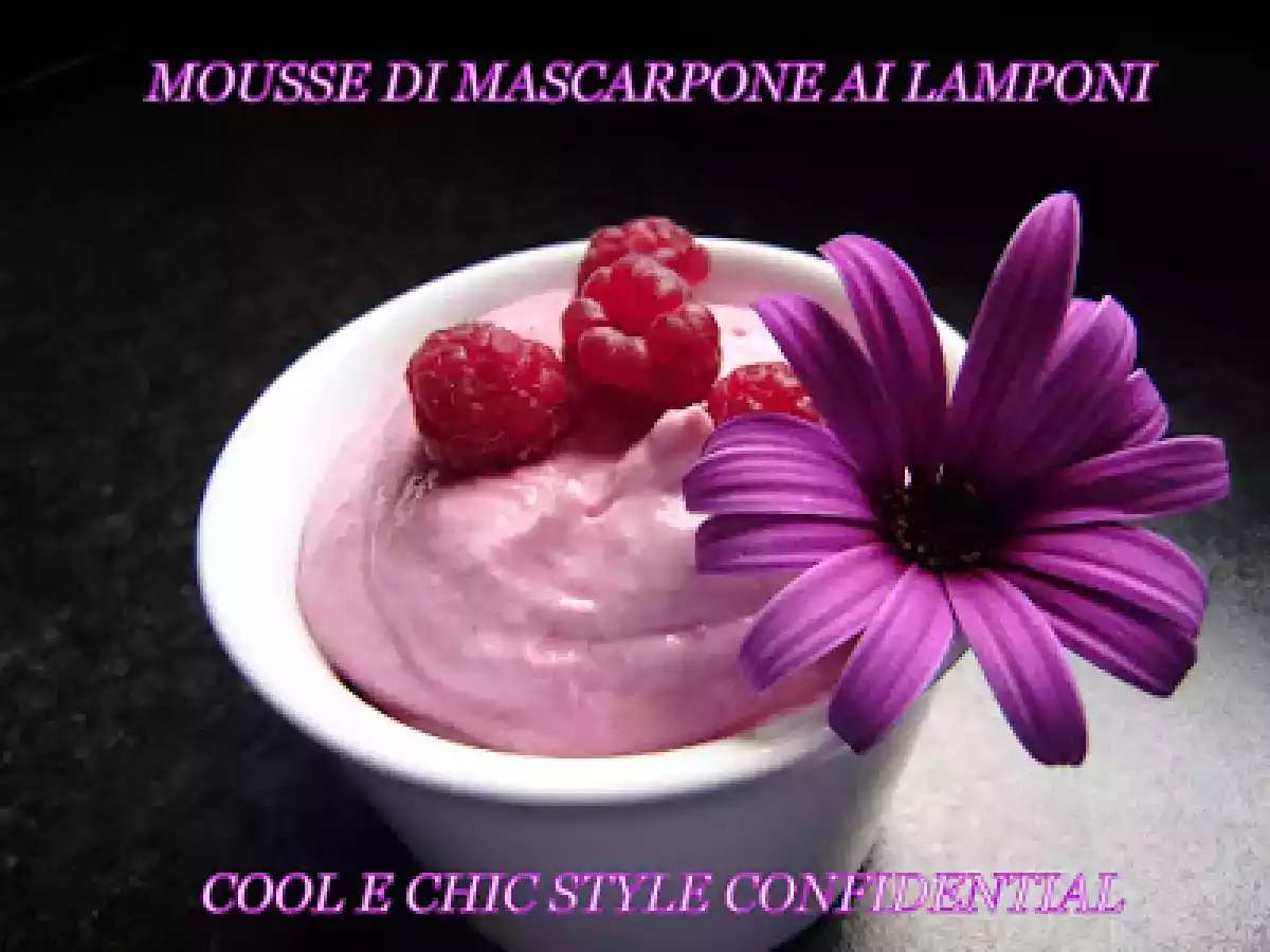 MOUSSE di MASCARPONE ai LAMPONI ; Dedicata al Centenario DEL GIRO D' ITALIA