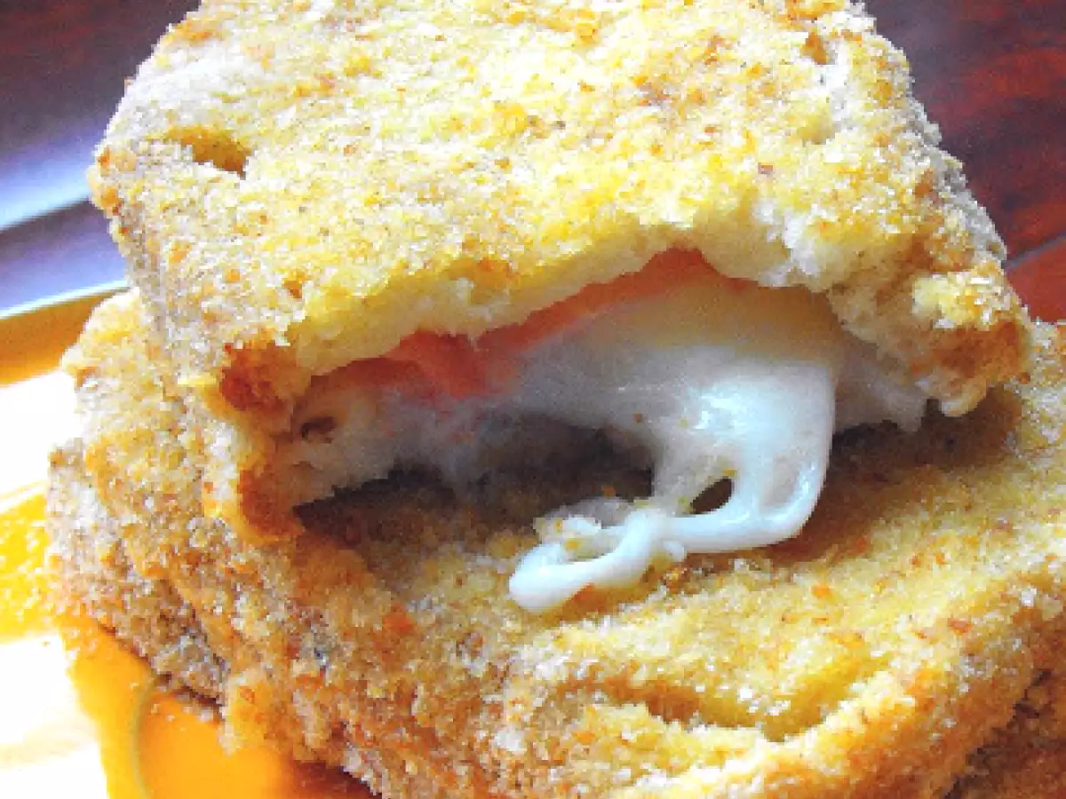 Mozzarella in carrozza al forno: ricetta croccante con pane bianco fatto in casa